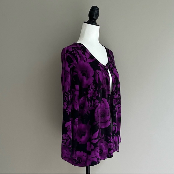 Precis petite black and purple cardigan - Picture 3 of 7